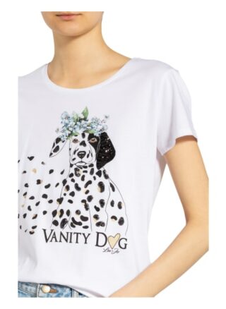 Liu Jo T-Shirt Mit Paillettenbesatz weiss