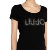 Liu Jo T-Shirt Mit Schmucksteinbesatz schwarz