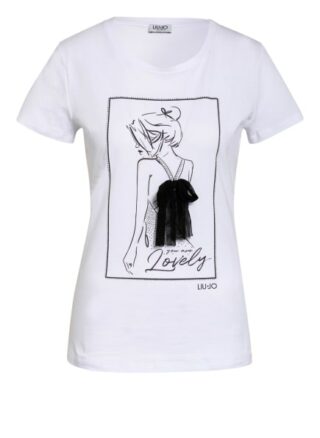 Liu Jo T-Shirt Mit Tüllbesatz weiss