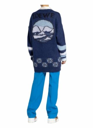Loewe Oversized-Strickjacke Mit Mohair blau
