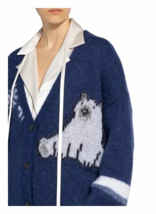 Loewe Oversized-Strickjacke Mit Mohair blau