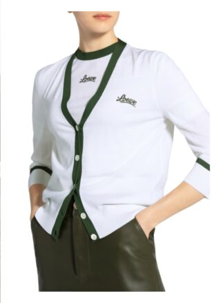 Loewe Strickjacke Mit 3/4-Arm gruen