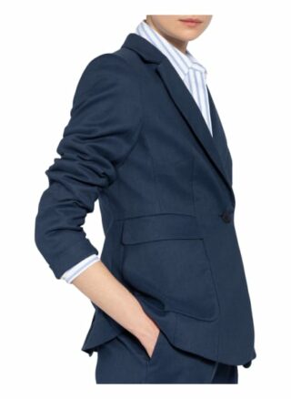 Luisa Cerano Blazer Mit Leinen blau