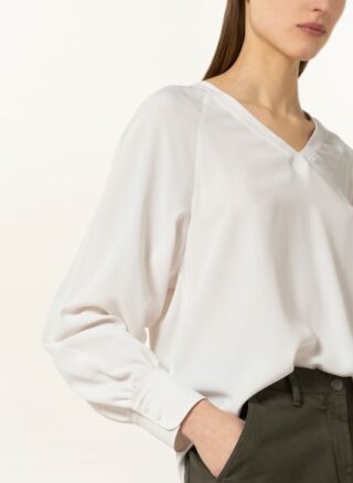Luisa Cerano Blusenshirt Mit Seide weiss