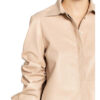 Luisa Cerano Lederbluse beige