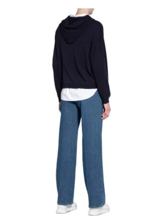 Luisa Cerano Strick-Hoodie blau