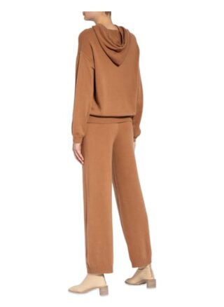 Luisa Cerano Strick-Hoodie braun