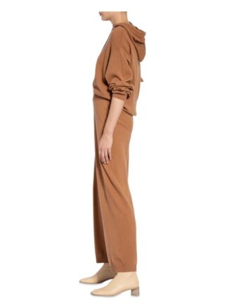 Luisa Cerano Strick-Hoodie braun