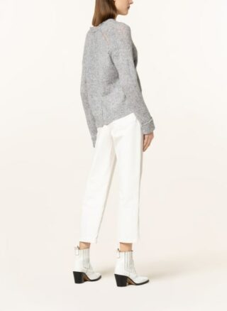 Luisa Cerano Strickjacke Mit Alpaka grau