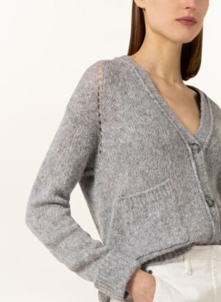 Luisa Cerano Strickjacke Mit Alpaka grau