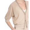 Luisa Cerano Strickjacke Mit Leinen Und Glitzergarn beige