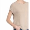 Luisa Cerano Strickshirt Mit Glitzergarn beige