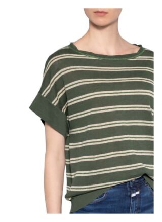 Luisa Cerano Strickshirt Mit Leinen Und Glitzergarn gruen