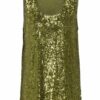 Luisa Cerano Top Mit Paillettenbesatz gruen