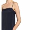 Luisa Cerano Top Mit Spitzenbesatz Und Seide blau