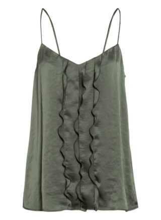 Luisa Cerano Top Mit Volantbesatz gruen