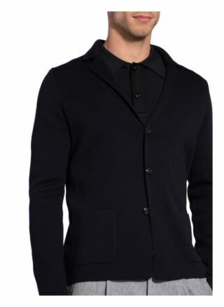 Maerz Muenchen Stricksakko Slim Fit schwarz