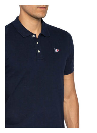 Maison Kitsuné Piqué-Poloshirt blau