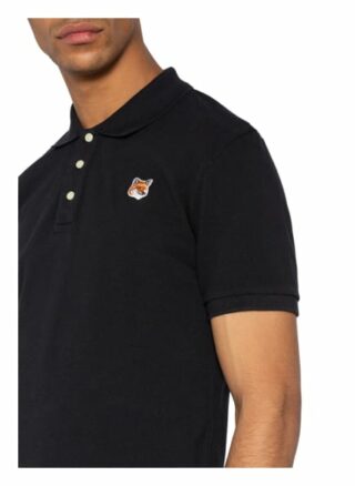 MAISON KITSUNÉ Pique-Poloshirt Herren, Schwarz