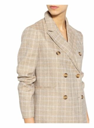 Maje Blazer Vitrus Mit Leinen gelb