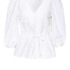 Maje Bluse Loxitane Mit 3/4-Arm weiss