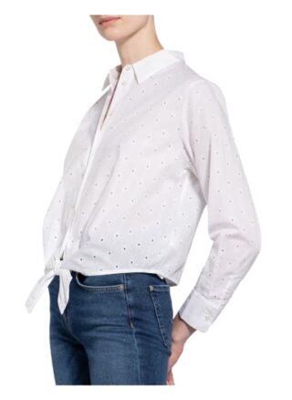 Maje Hemdbluse Aus Lochspitze weiss