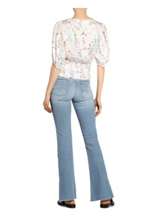 Maje Jacquard-Bluse Licake weiss