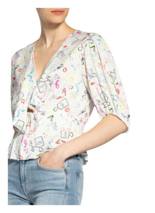 Maje Jacquard-Bluse Licake weiss