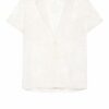 Maje Spitzenbluse Ciflower weiss