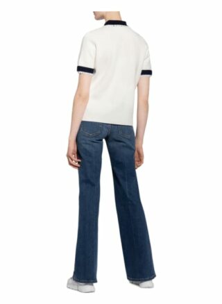 Maje Strick-Poloshirt Mexicano weiss