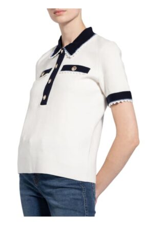 Maje Strick-Poloshirt Mexicano weiss