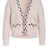 Maje Strickjacke Mit Perlenbesatz pink
