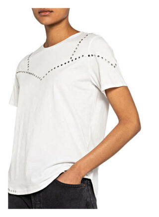 Maje T-Shirt Tabloid weiss