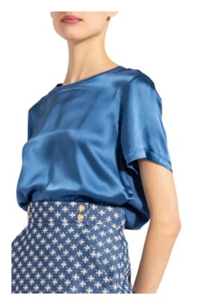 Maje T-Shirt Tank Im Materialmix blau