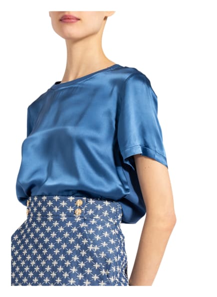 Maje T-Shirt Tank Im Materialmix blau Maje T-Shirt Tank Im Materialmix blau