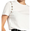 Maje T-Shirt Tillet Mit Nietenbesatz weiss