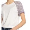 Maje T-Shirt Tweed weiss
