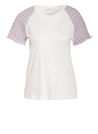 Maje T-Shirt Tweed weiss