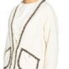 Maje Tweed-Jacke Venala Mit Glitzergarn weiss