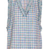Maje Tweed-Top Mit Glitzergarn blau