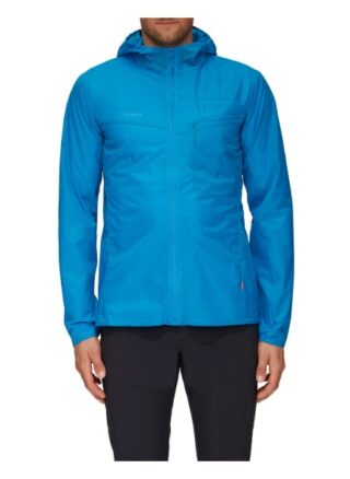 Mammut Windbreaker Jacke Convey Mit Kapuze blau
