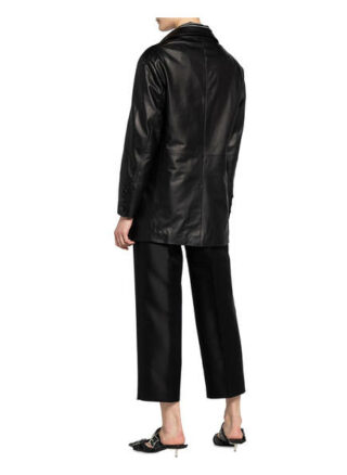Manokhi Lederblazer Jared schwarz