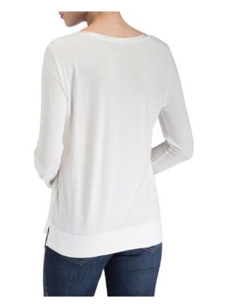 Marc Aurel Longsleeve Im Materialmix weiss