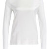 Marc Aurel Longsleeve Im Materialmix weiss