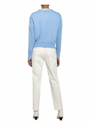 Marc Aurel Strickjacke Mit Leinen blau