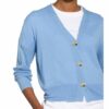 Marc Aurel Strickjacke Mit Leinen blau
