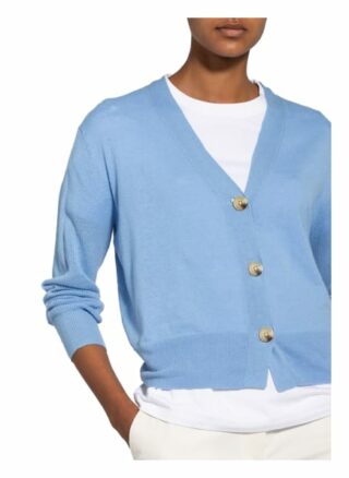 Marc Aurel Strickjacke Mit Leinen blau