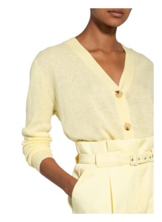 Marc Aurel Strickjacke Mit Leinen gelb