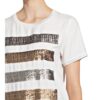 Marc Aurel T-Shirt Mit Pailettenbesatz weiss