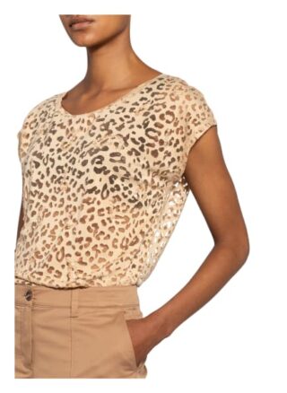 Marc Aurel T-Shirt Mit Paillettenbesatz beige